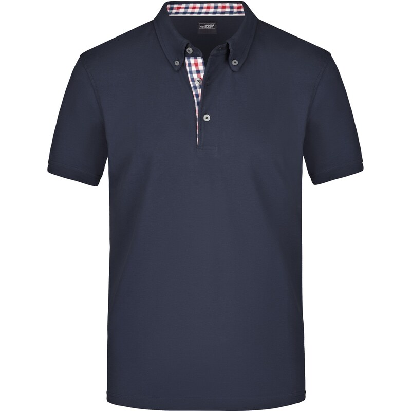 Daiber James & Nicholson Pánska polo košeľa Button-down kockovaný 62675632