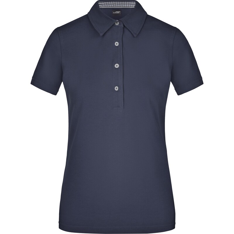 Daiber James & Nicholson Dámska polo košeľa kockovaný kontrast 100% 62675639