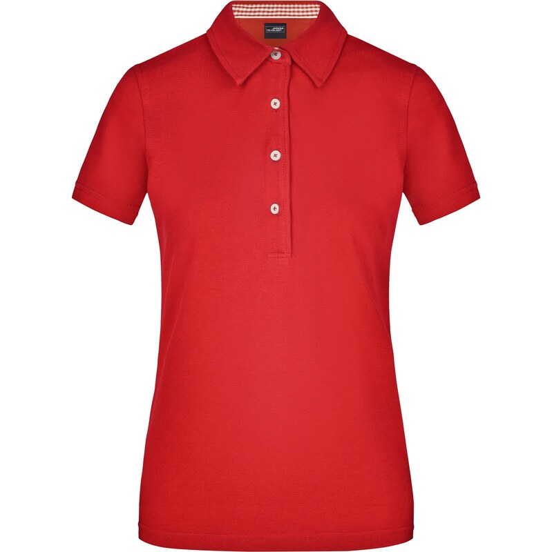 Daiber James & Nicholson Dámska polo košeľa kockovaný kontrast 100% 62675641