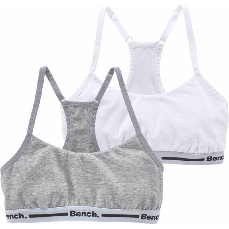 BENCH Podprsenka sivá melírovaná / biela 54220730