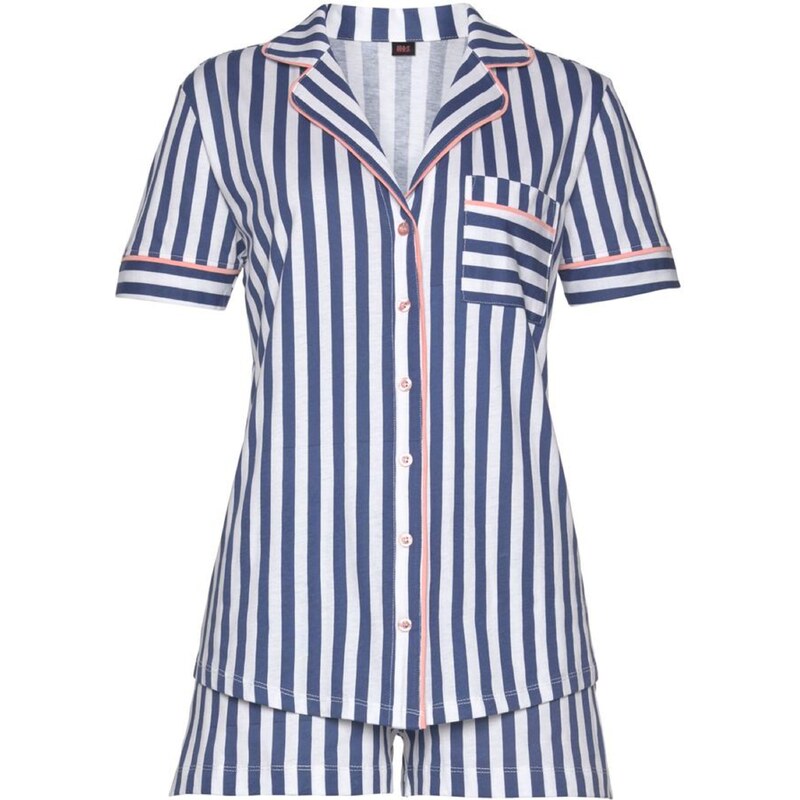 H.I.S Kraťasy námornícka modrá / svetloružová / biela 54440908