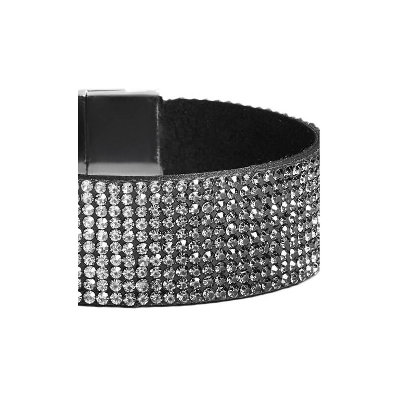 Outlet - GUESS náramok Black Ombre Magnetic Cuff Bracelet, 100000