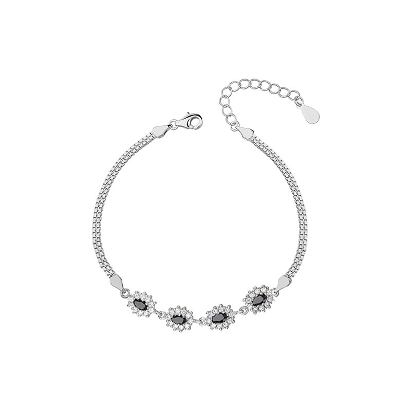 Olivie Strieborný náramok BLACK 3941 17146414