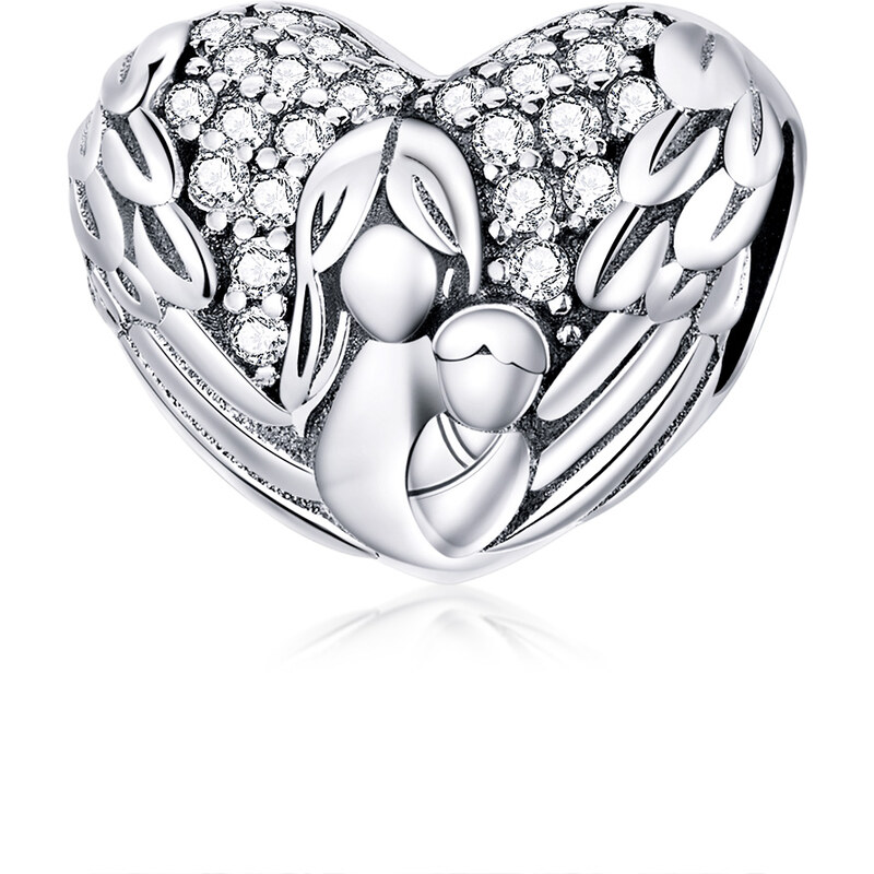 Emporial strieborný prívesok Anjelská materská láska 24464394