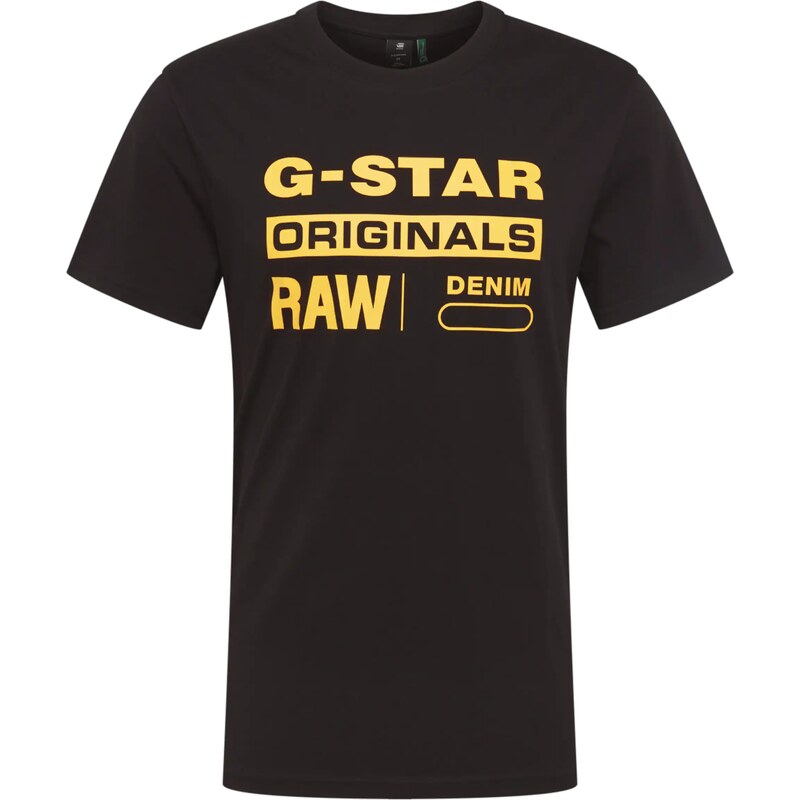 G-STAR Tričko Graphic 8 žltá / čierna 12652035