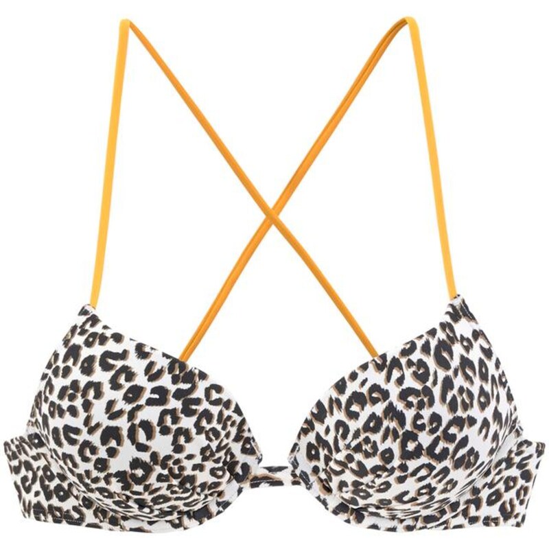 BUFFALO Bikinový top Kitty hnedá / žltá / biela 20519559