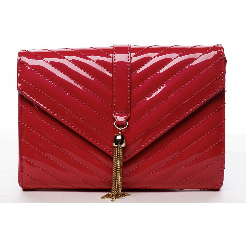 Moderná menšia koženková kabelka Ilijanas, fuchsia 64830740