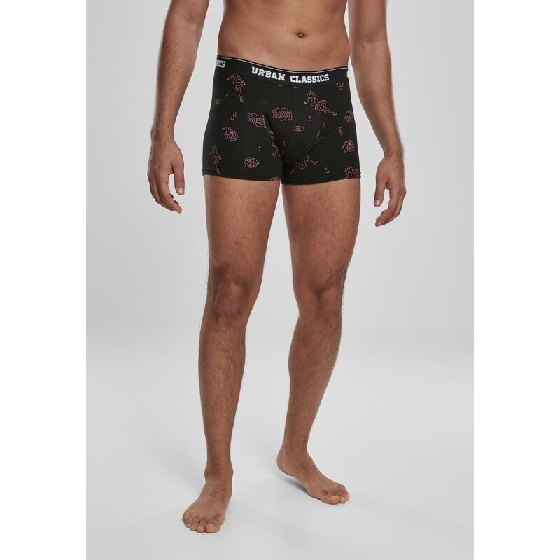 Urban Classics Boxer Shorts 3-Pack Angle/Funky AOP/Black 67905225