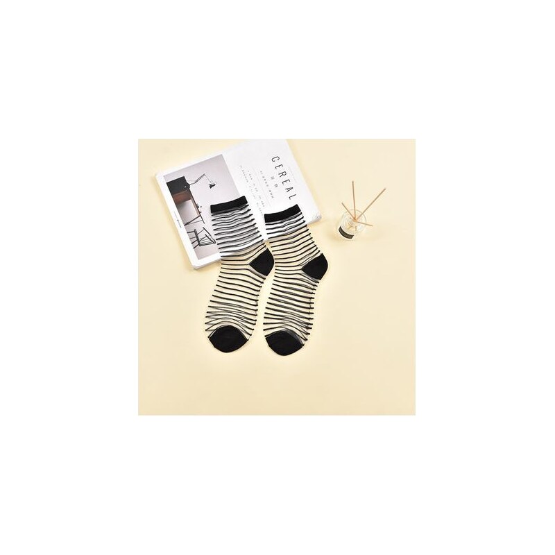 Tulle Ponožky Čierny Pásik 17276942