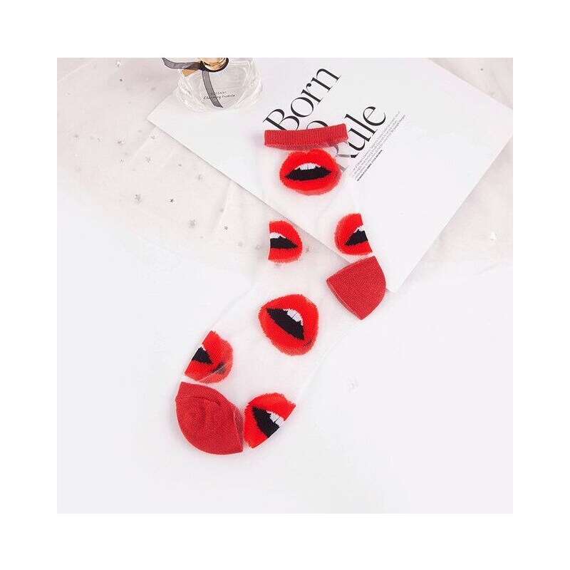 Tulle Ponožky Červená Päta 17276944