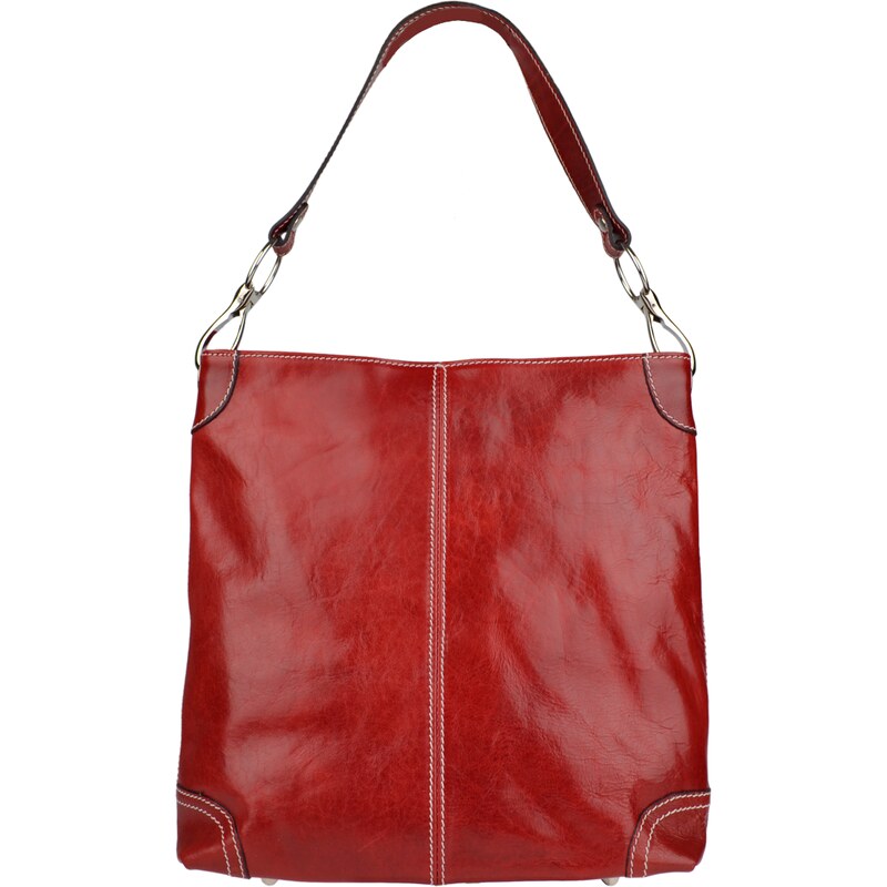 Červená kožená talianska kabelka Ginevra Rossa NovaKabelka.sk 382076