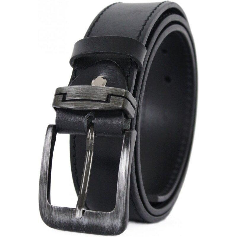 Scorteus Pánsky kožený opasok SC 20507 čierny 37844697