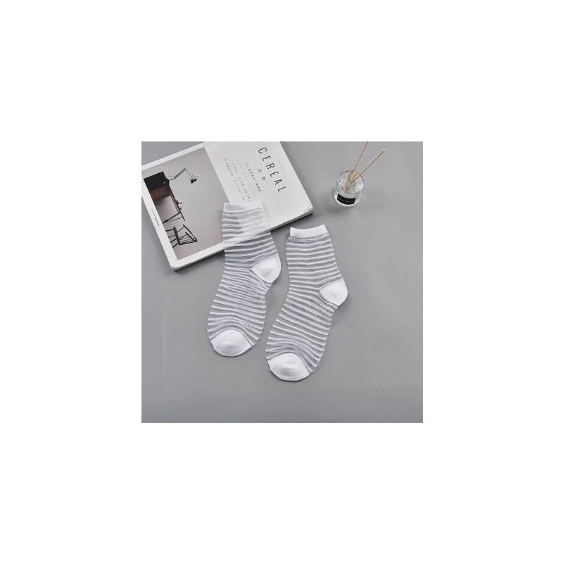 Tulle Ponožky Biely Pásik 17321283