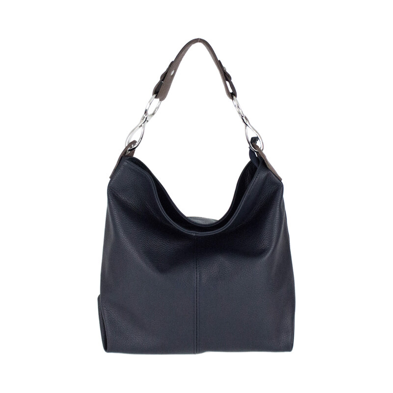 Diva Kožená dámska kabelka Shaila tmavá modrá 17385249