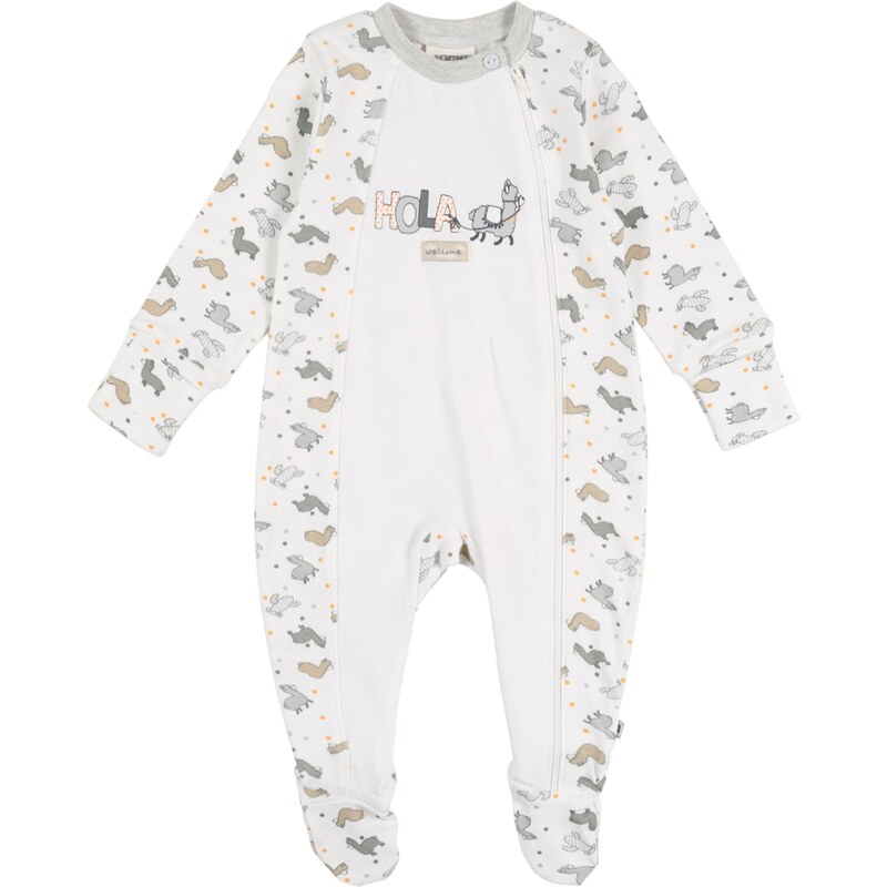 JACKY Pyžamo svetlohnedá / sivá / svetlosivá / oranžová / biela 63694328