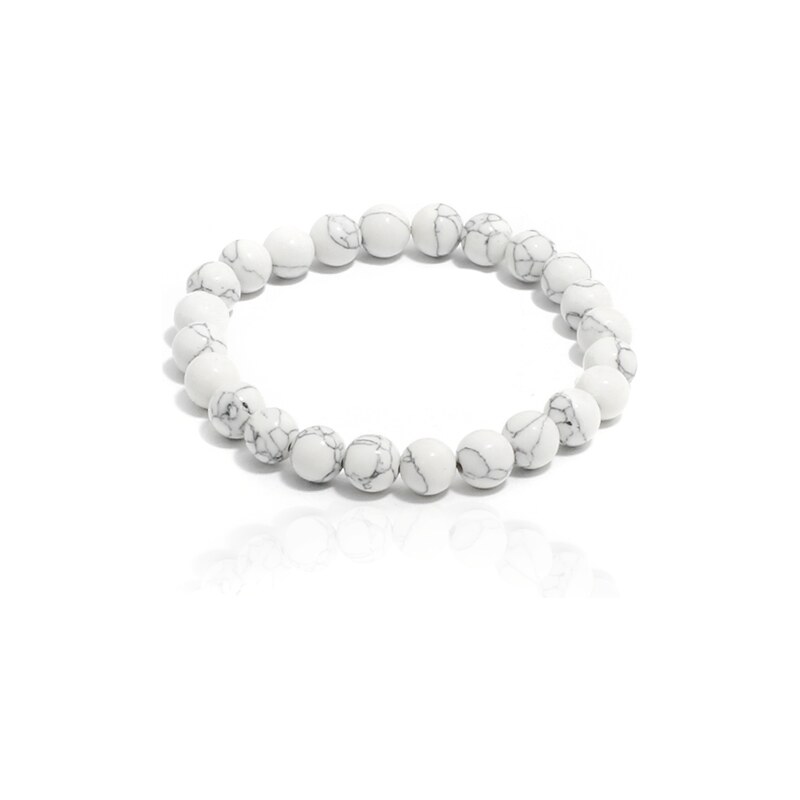 BM Jewellery Obrúbený náramok 8,5cm biely S1006060 17559139