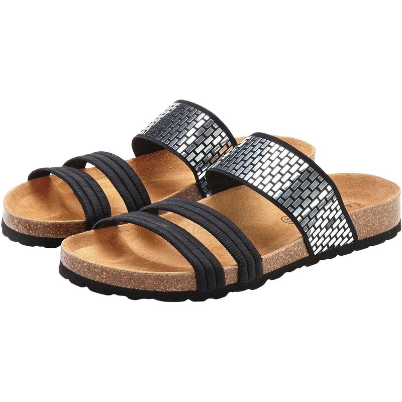 LASCANA Šľapky čierna / strieborná 20578574