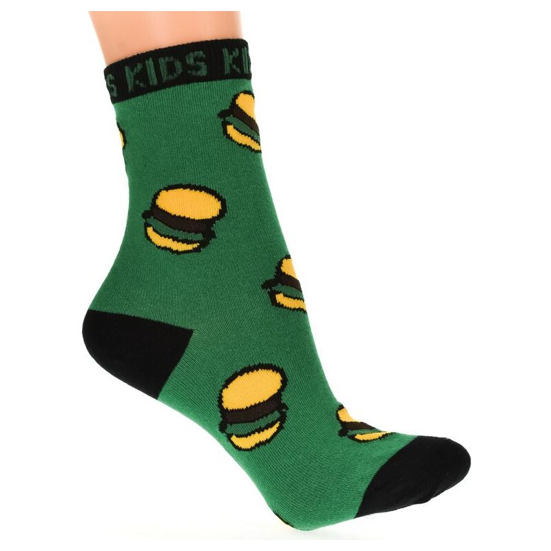 AURA.VIA Detské tmavo-zelené ponožky PIZ 17479700