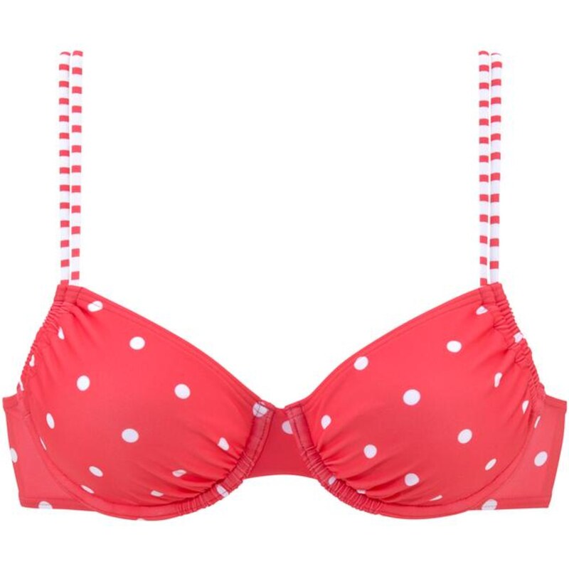 s.Oliver Bikinový top Audrey červená / biela 54223442