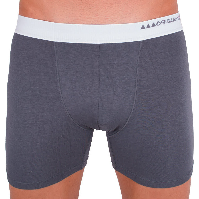 Pánske boxerky 69SLAM fit bamboo plain dark grey 34409638
