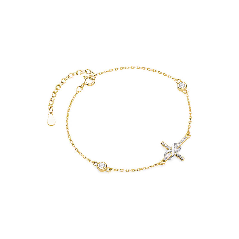 Olivie Strieborný náramok GOLD KRÍŽIK NEKONEČNO 4829 21451967