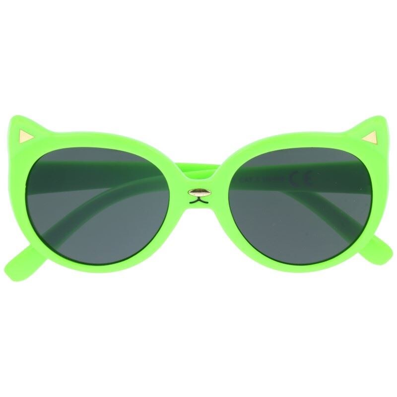 Sunmania Zelené detské slnečné okuliare "Kitty"