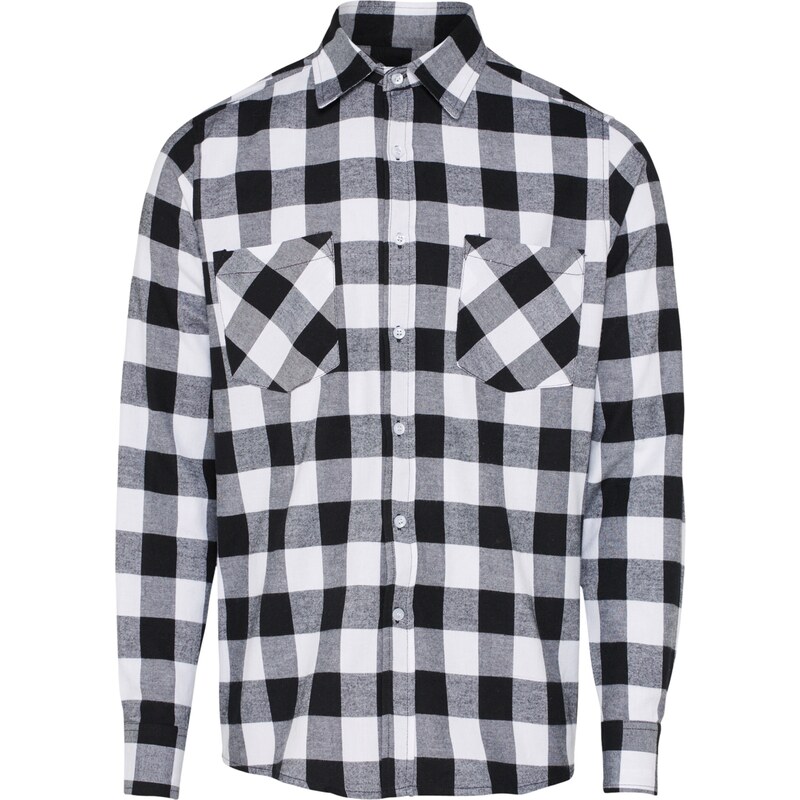 Urban Classics Košeľa čierna / biela 37411704