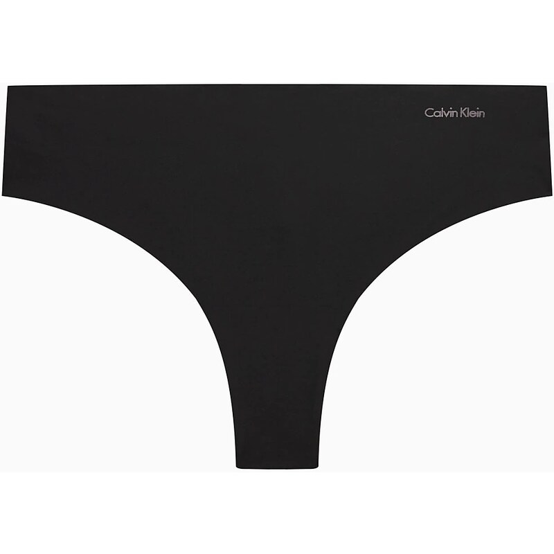 Calvin Klein dámske bezšvové tangá 2pack Čierna - Krémová