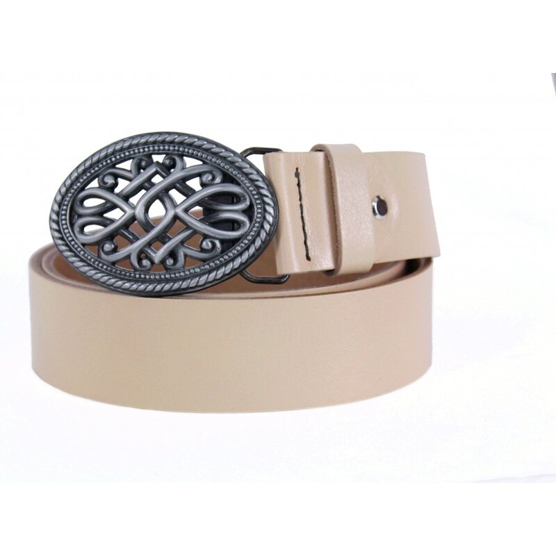 Black Hand Dámsky kožený opasok Black Hand 2022-10 krémový 41284966