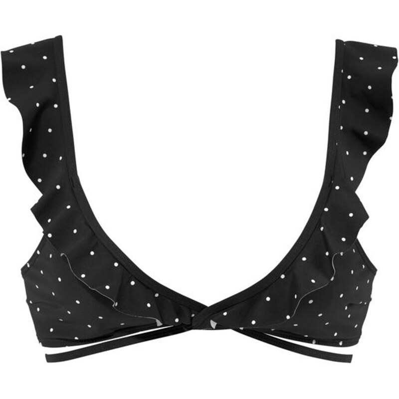 LASCANA Bikinový top Sparkle čierna / biela 54223222