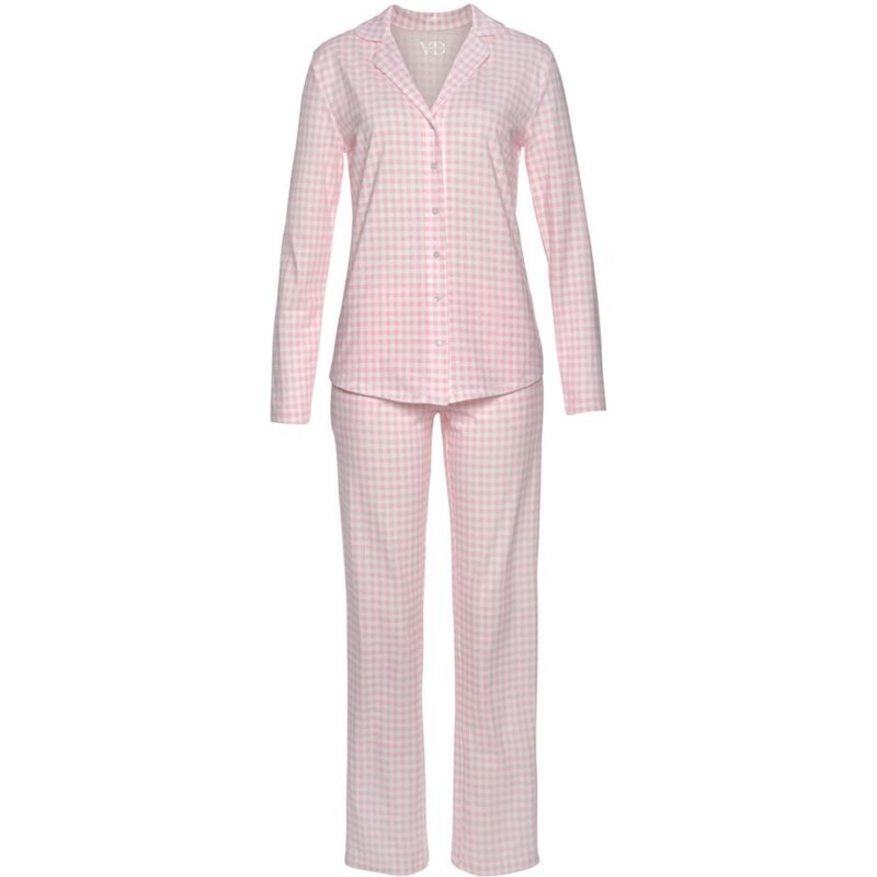 VIVANCE Pyžamo Dreams svetloružová / biela 54223340