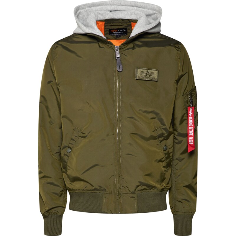 ALPHA INDUSTRIES Prechodná bunda MA-1 TT sivá melírovaná / olivová / 11795181