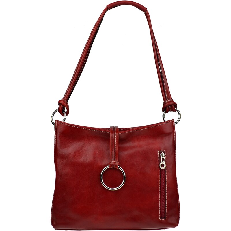 Červená kožená talianska kabelka Veroncia Rossa NovaKabelka.sk 382012