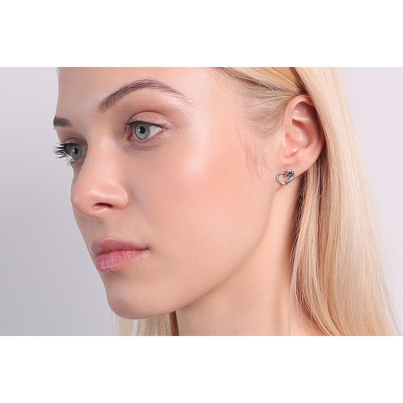 Olivie Strieborné náušnice JEDNOROŽEC V SRDCI 3747 16785458