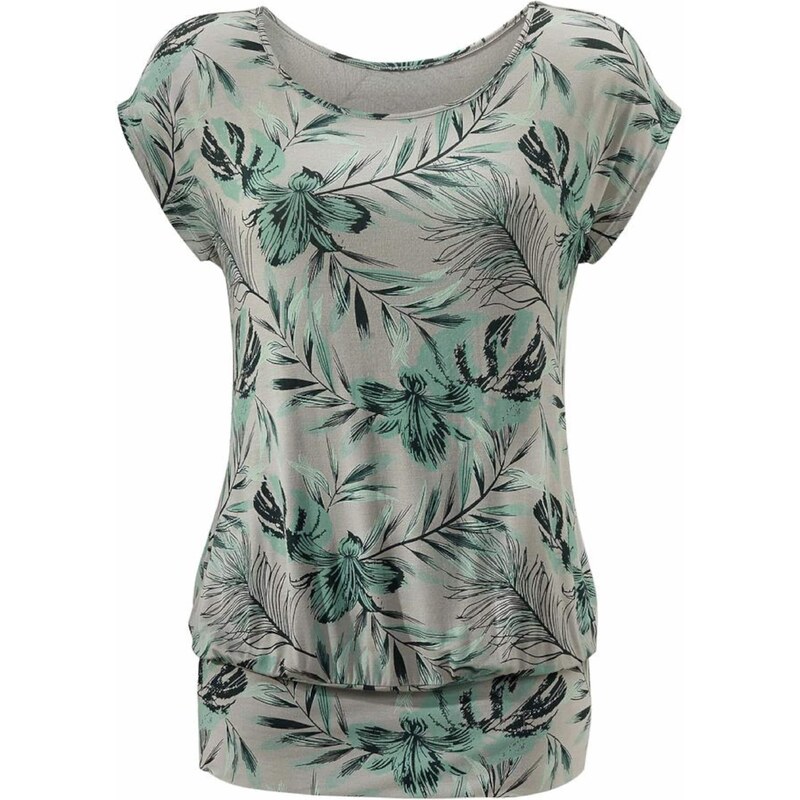 LASCANA Tričko béžová / zelená 56124389