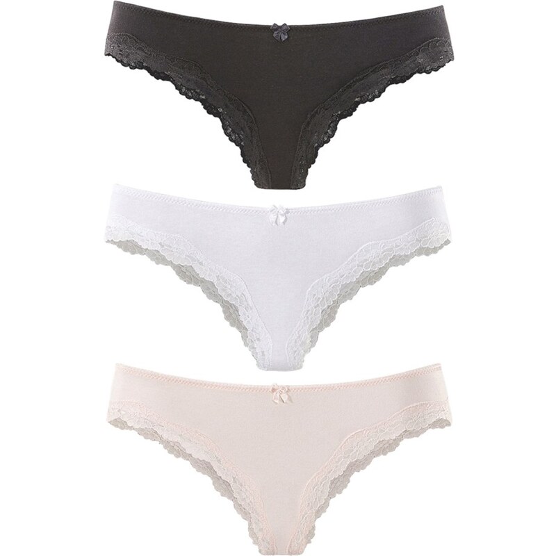 LASCANA Nohavičky ružová / čierna / biela 55503100