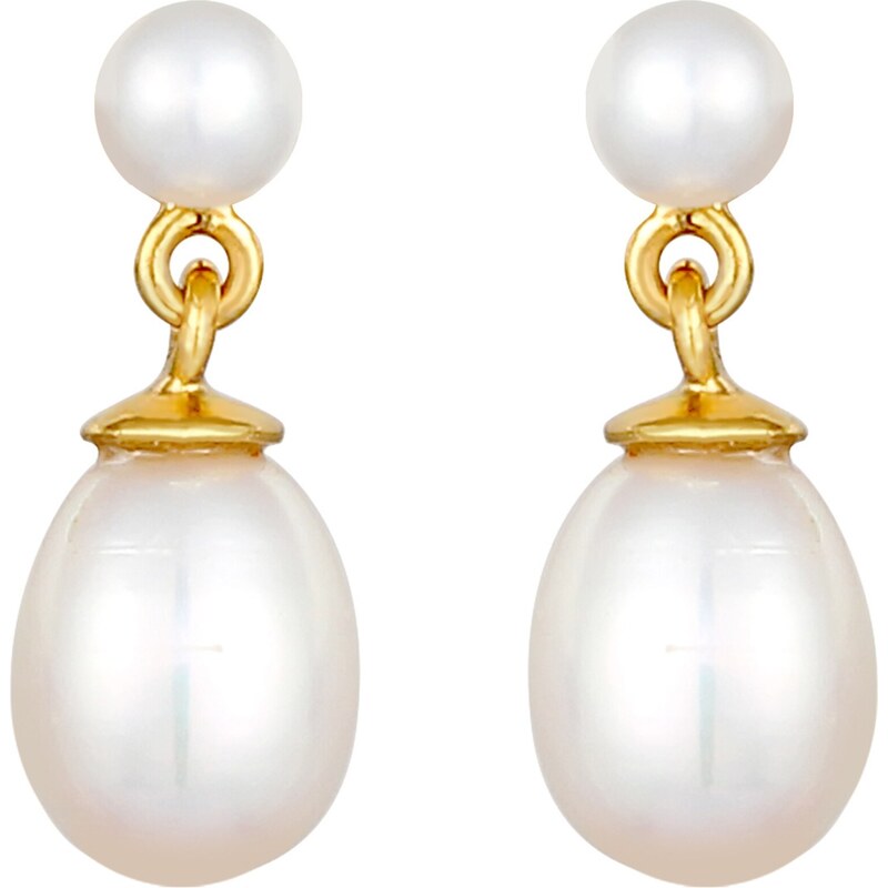 ELLI PREMIUM Náušnice zlatá / perlovo biela 54223528