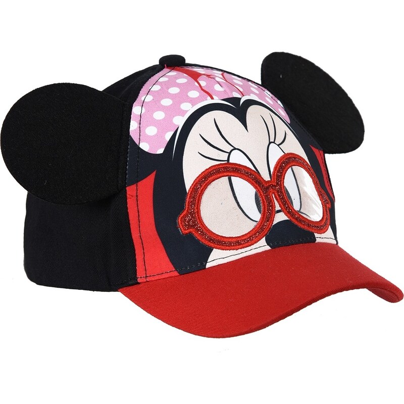 Minnie Mouse dievčenská čierno-červená šiltovka 3D 17719679