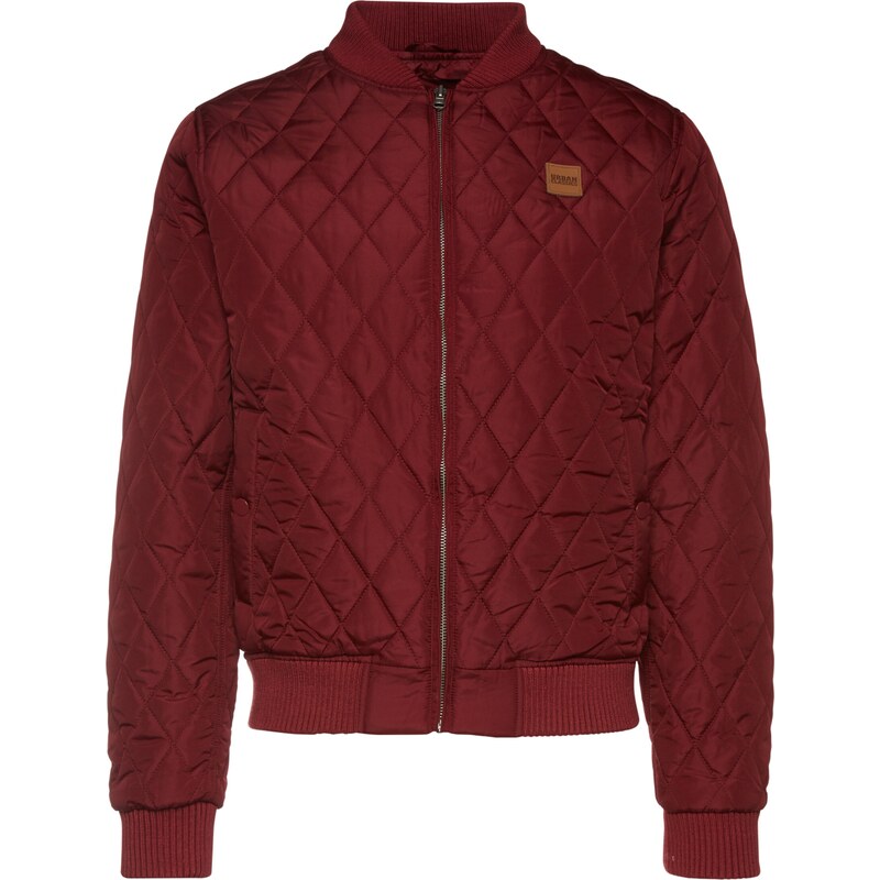 Urban Classics Prechodná bunda Diamond Quilt burgundská 21271887