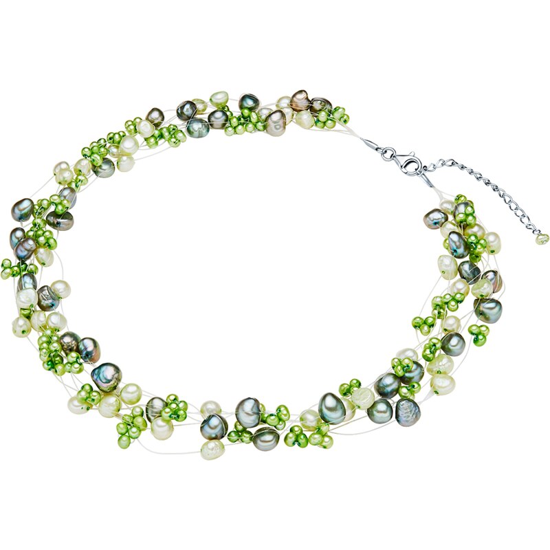 Valero Pearls Retiazka sivá / jablková / strieborná 66833781