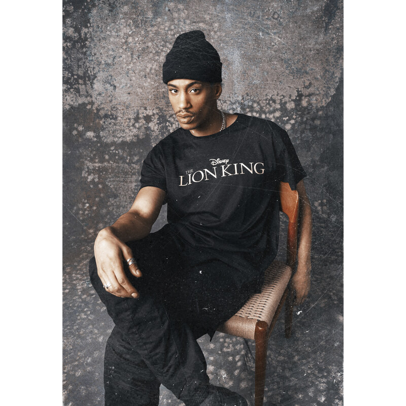 Merchcode Black T-shirt with the Lion King logo 58233061
