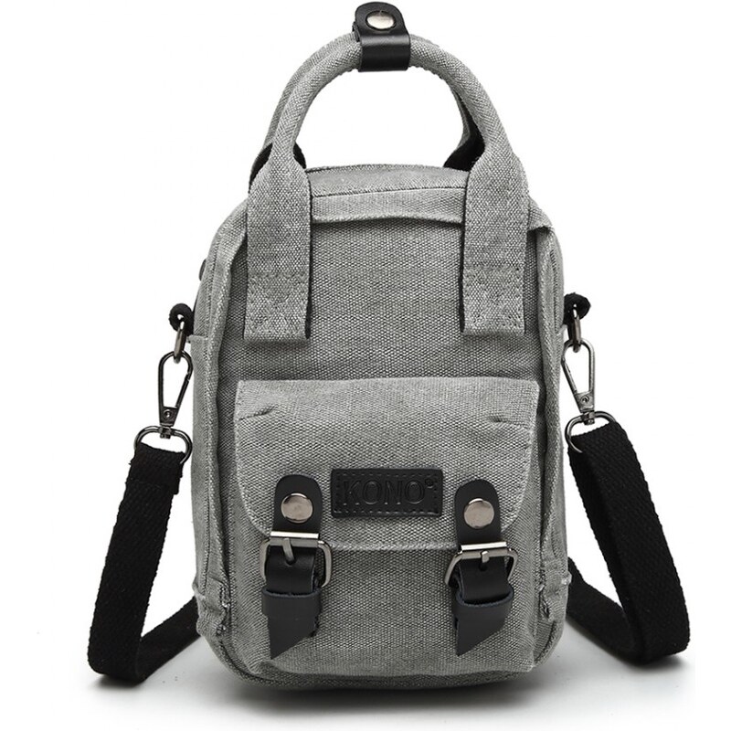 KONO Taška - crossbody nositeľná aj ako batoh, šedá 46693345
