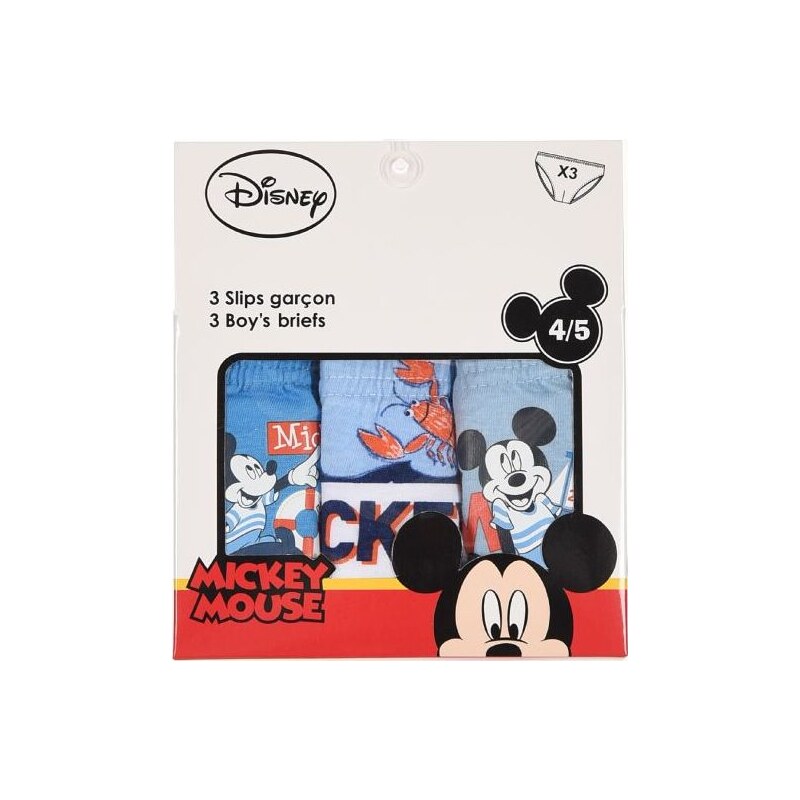 Disney Mickey Mouse sada 3 kusov chlapčenských slipov 18009319