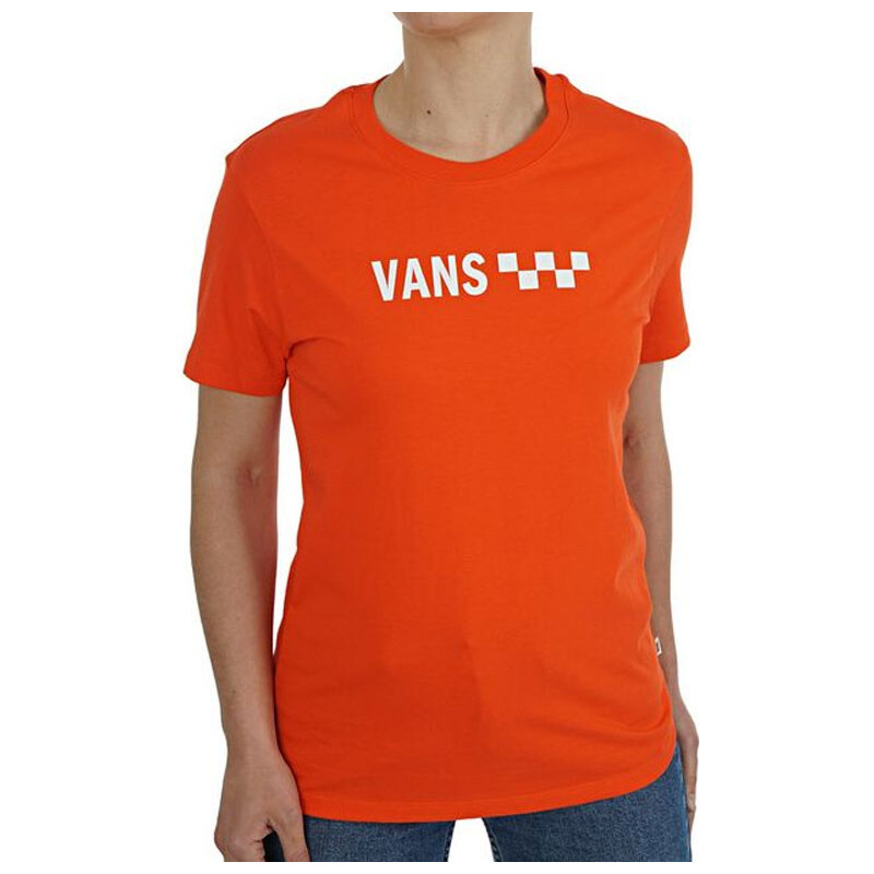 Vans Wm Brand Striper Bf Grenadine - Dámske - Tričko Vans - Červené - 66355814