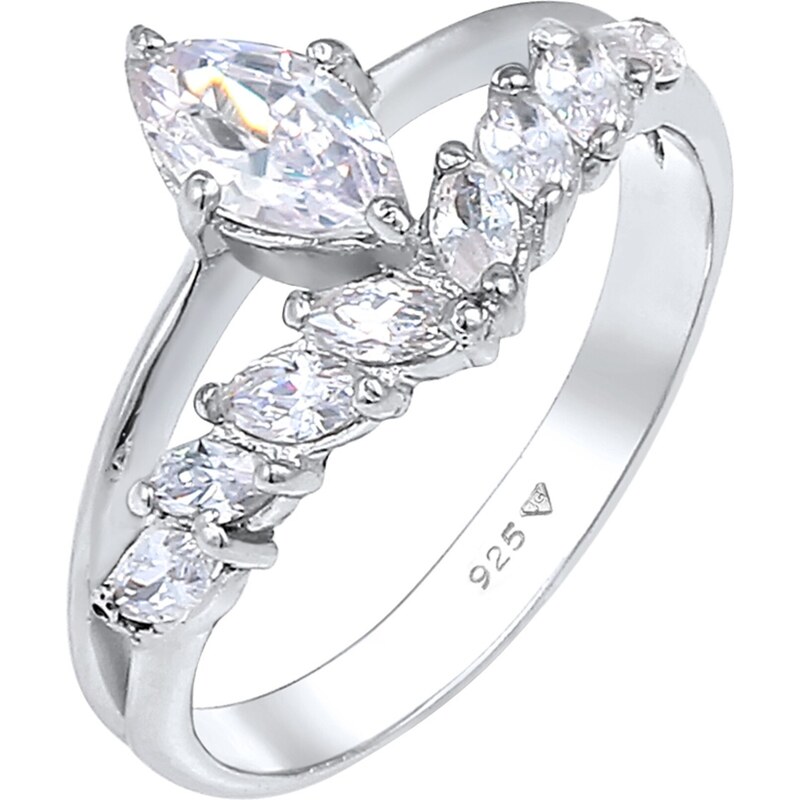 ELLI PREMIUM Prsteň strieborná / priehľadná 54223598