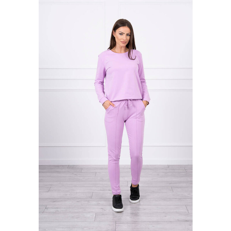 MladaModa Športová tepláková súprava model 9090 farba lila 18140713