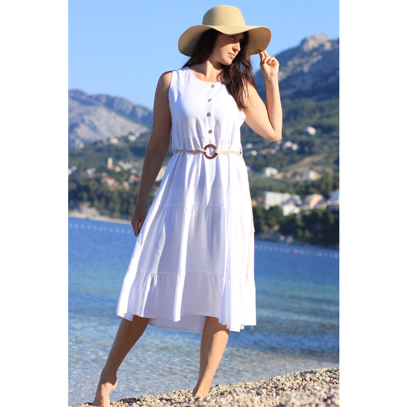 Glara Dámske letné midi šaty 18141001