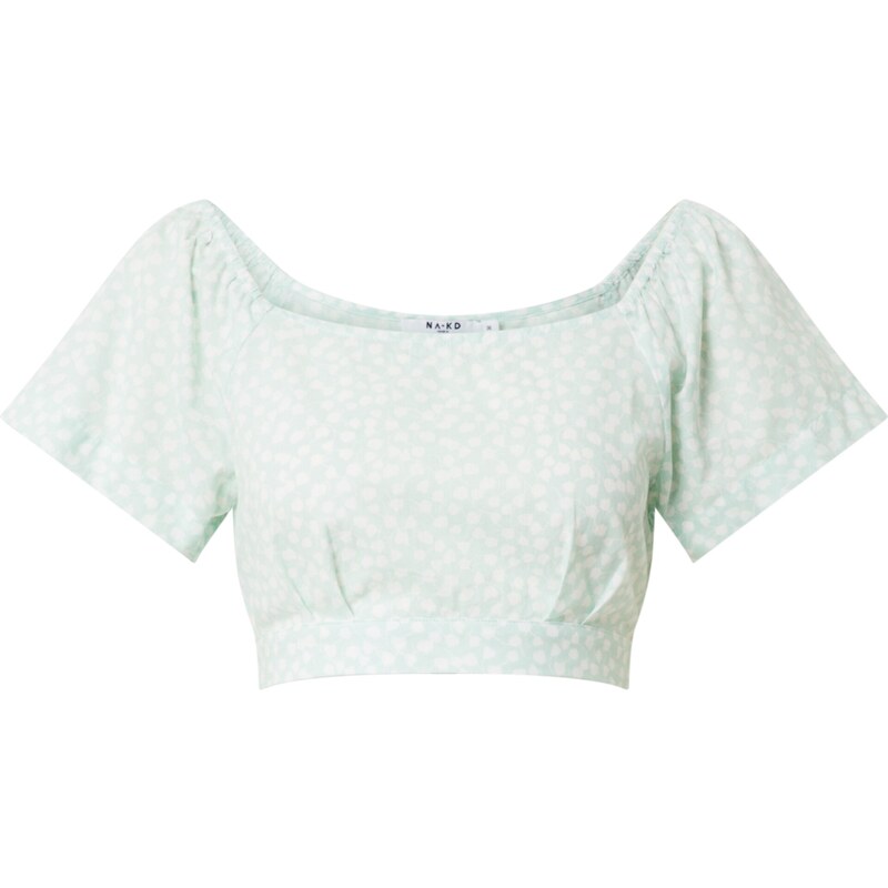 NA-KD Tričko pastelovo zelená / biela 54223626