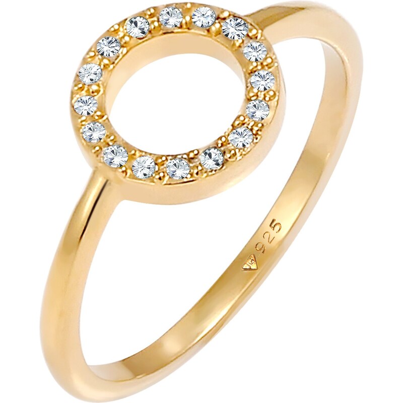 ELLI Prsteň Geo zlatá / priehľadná 54223628