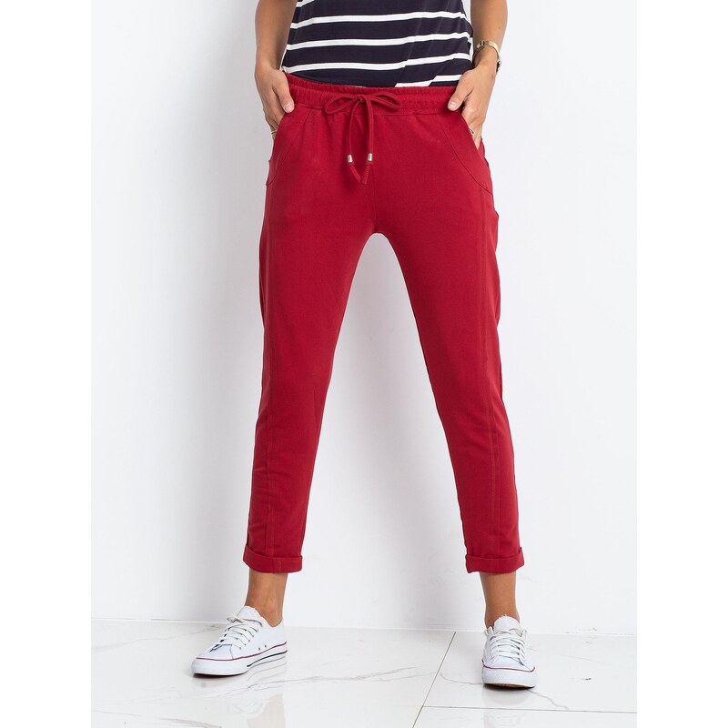 BASIC Feel Good Sweatpants-RV-DR-3589.06X-burgundy 64681830